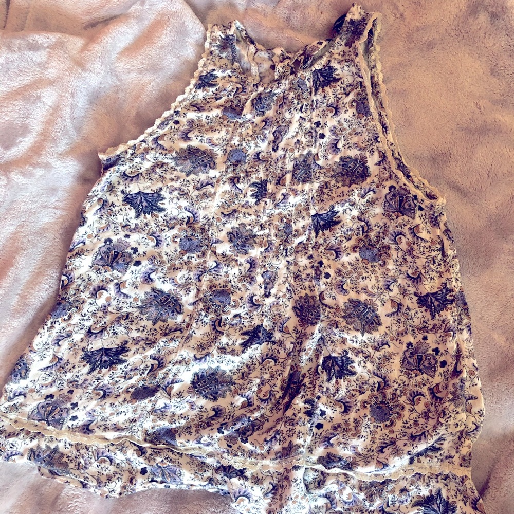 Flower Laced Flowy Top